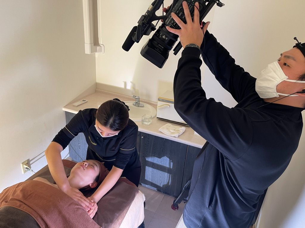 エステサロンでの施術撮影