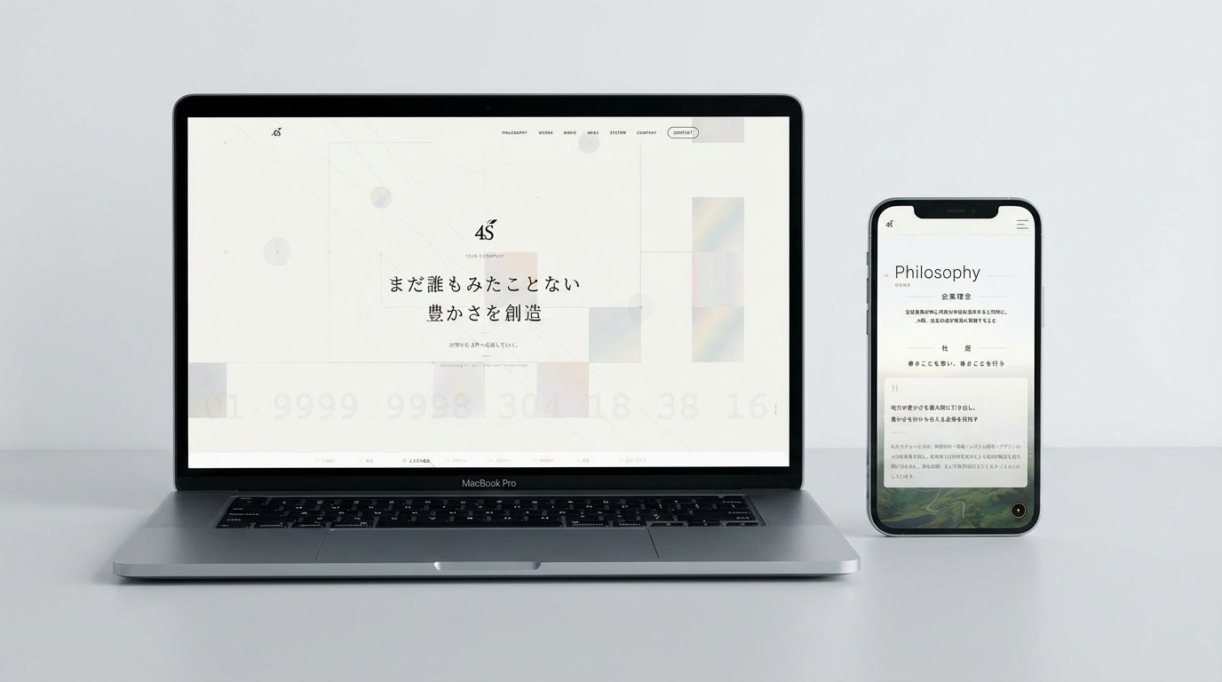 フォーエス株式会社 新コーポレートサイト — PC・スマートフォン表示